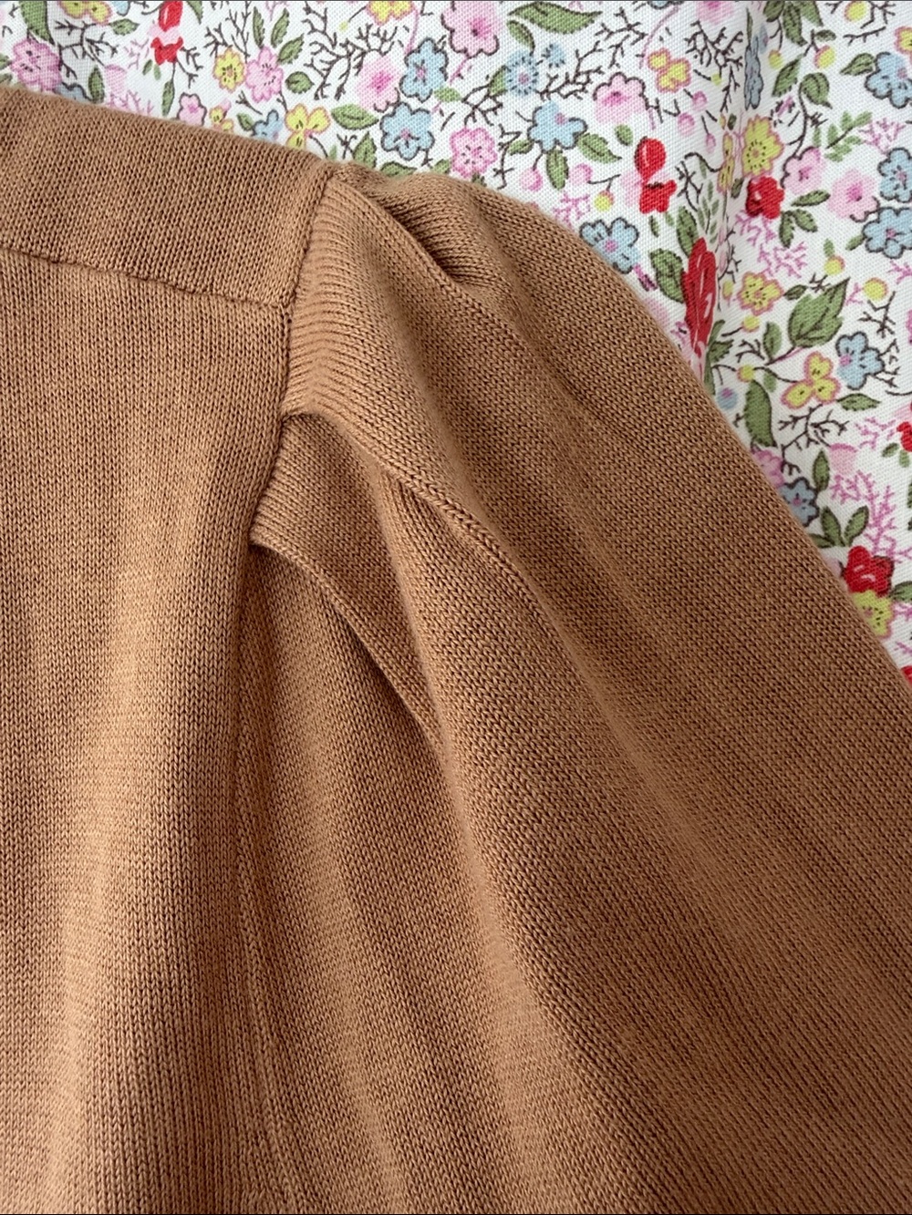 Talbots Camel Cropped Open-Front Cardigan - Picture 3 of 3